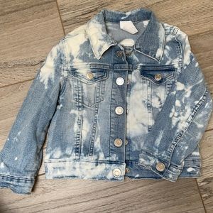 Custom bleached Jean jacket